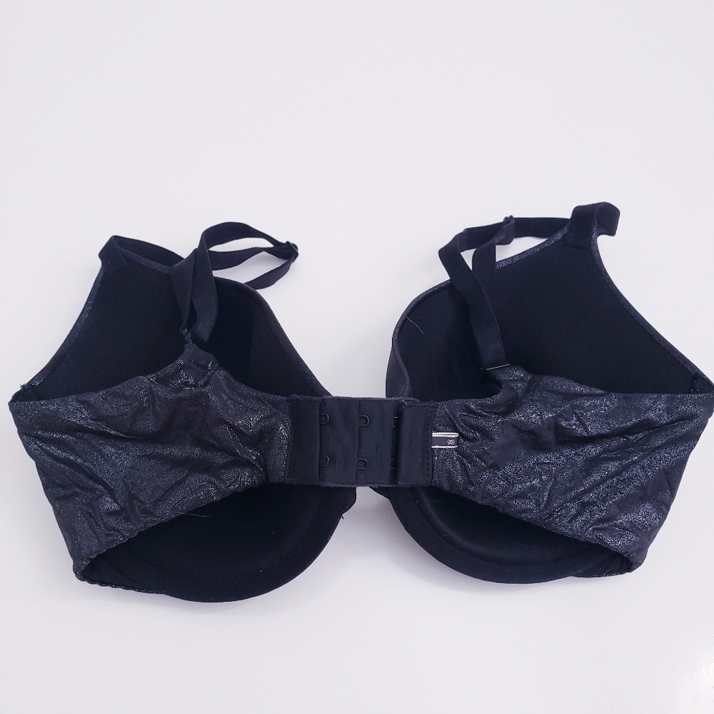 Victoria's Secret Metallic Black Glitter Uplift Semi Demi Bra - Picture 3 of 8